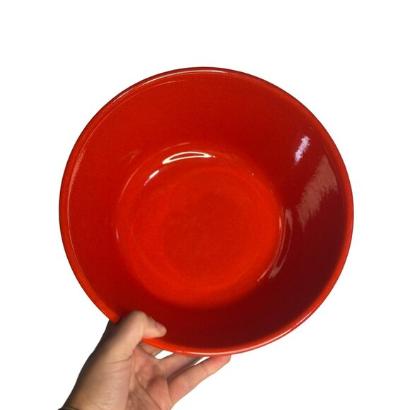 VTG Waechtersbach Christmas Tree Serving Bowl | 9" Red Vegetable Dish Germany - Picture 3 of 8